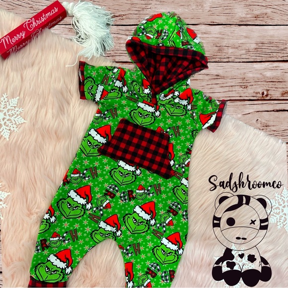 Grinch kids Romper, SIZE 6 ONLY - Picture 4 of 7